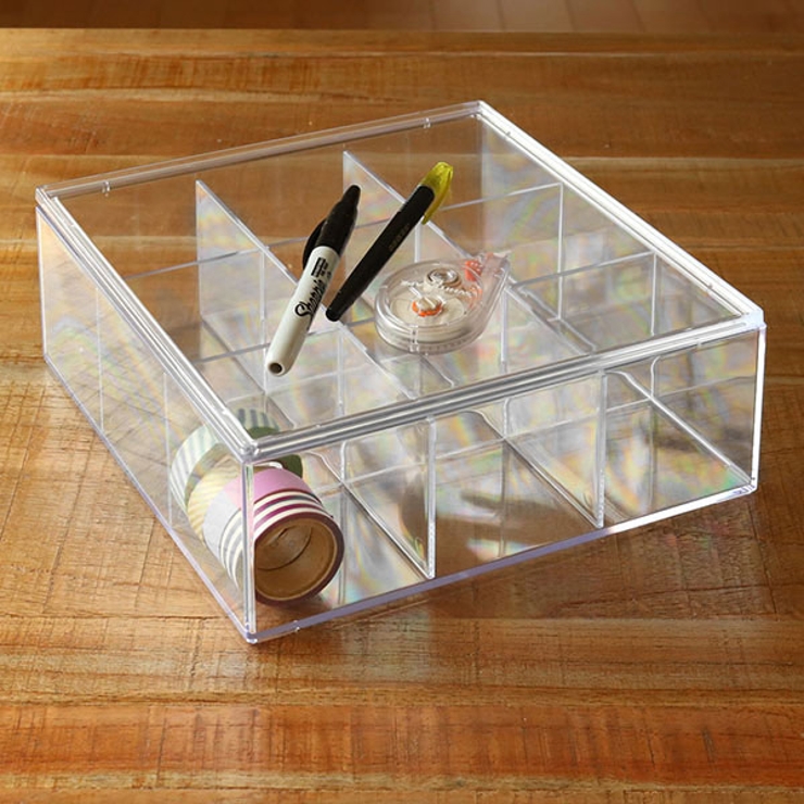 クリアケース ふた付き 9分割 | livingut | 詳細画像4 