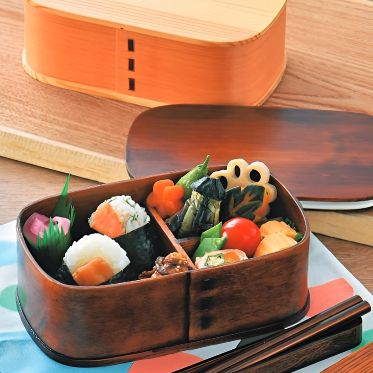 お弁当箱 パッキン付木製わっぱ一段弁当 1段[品番：KRFH0029648