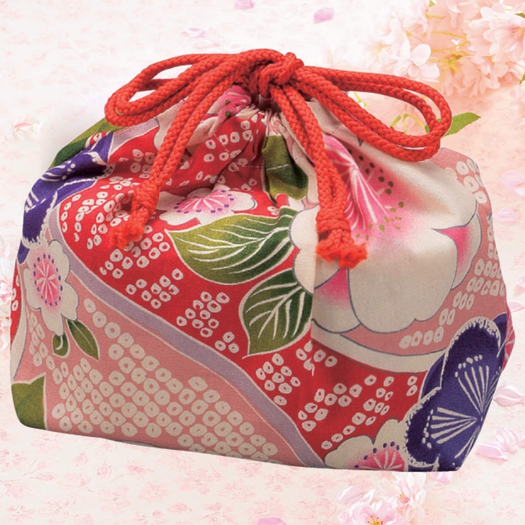 巾着袋 細長 桜ピンク | livingut | 詳細画像1 