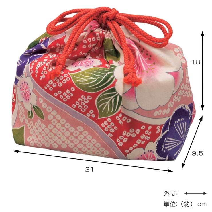 巾着袋 細長 桜ピンク | livingut | 詳細画像2 