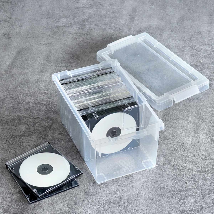 TEAC プッシュオープン CD DVD ディスク等 収納ケース 3個セット CD収納ケース いれと庫 CD用[品番：KRFH0032062]｜livingut