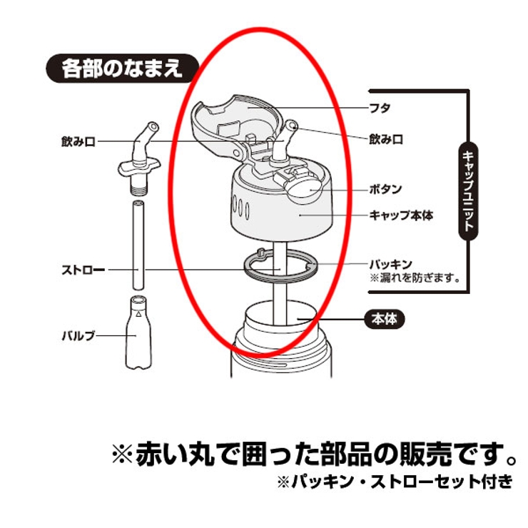 キャップユニット 水筒 部品 | livingut | 詳細画像4 