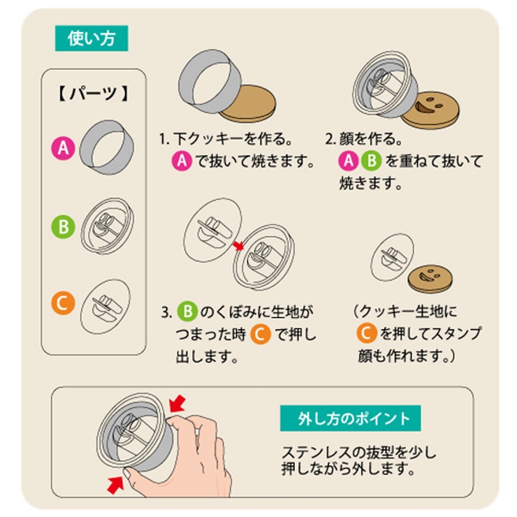 クッキー型 抜き型 にこにこフェイス | livingut | 詳細画像5 