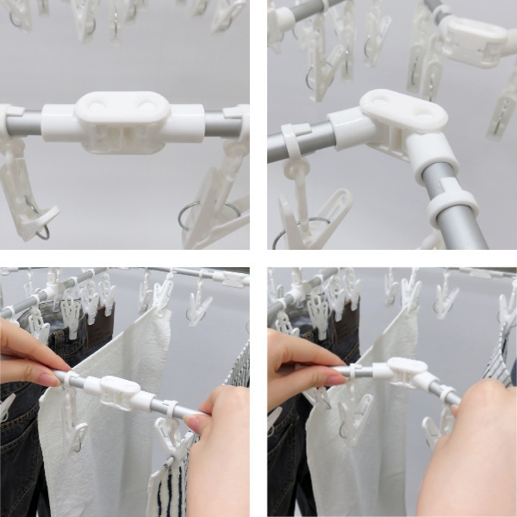 洗濯ハンガー 60ピンチ 伸縮アルミ角ハンガーワイド | livingut | 詳細画像10 