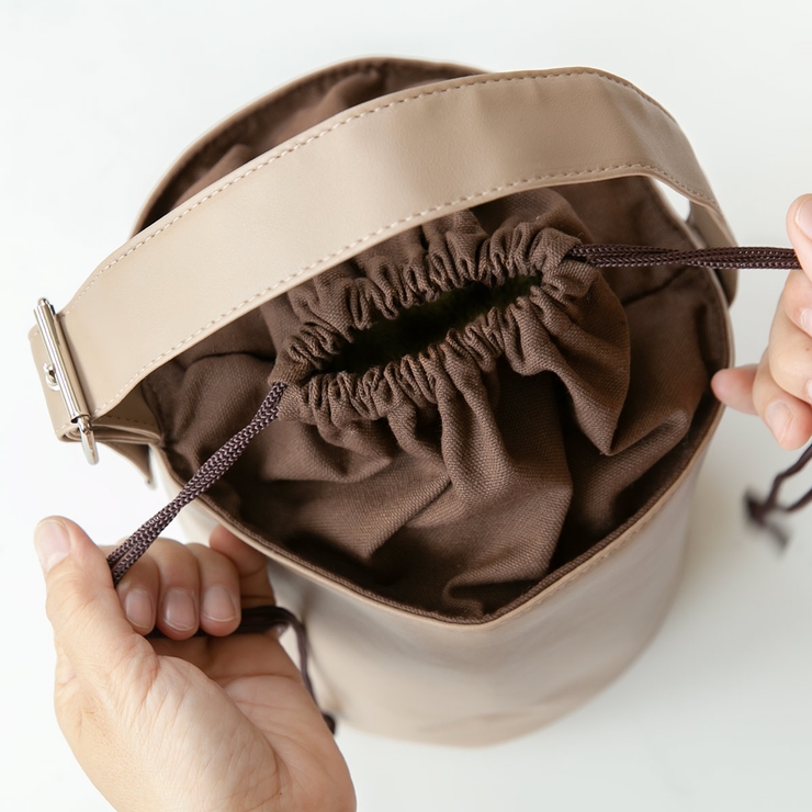 ランチバッグ レザー巾着袋 弁当袋 | livingut | 詳細画像11 