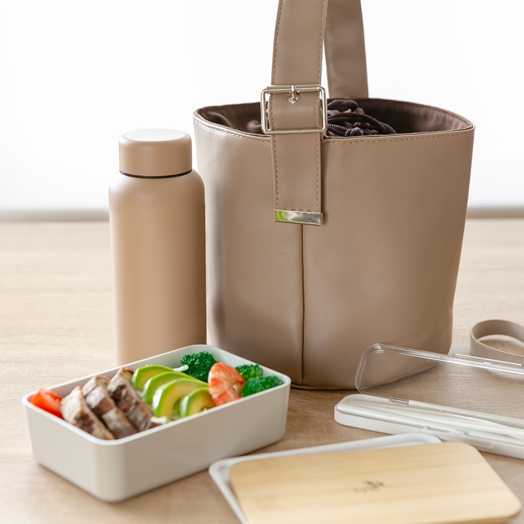 ランチバッグ レザー巾着袋 弁当袋 | livingut | 詳細画像6 