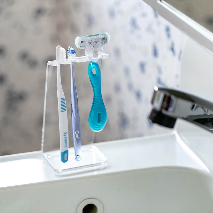 歯ブラシ＆シェーバースタンド amenist アクリル製 | livingut | 詳細画像13 