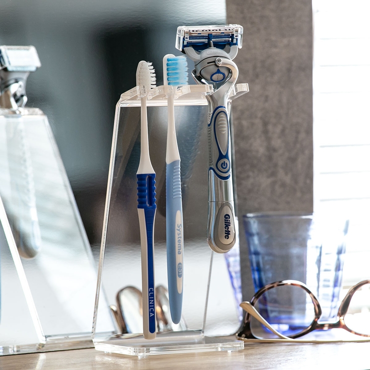 歯ブラシ＆シェーバースタンド amenist アクリル製 | livingut | 詳細画像16 