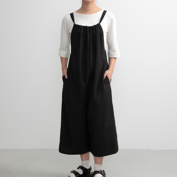 エプロン 無地 後ろリボンオールインワン | livingut | 詳細画像4 