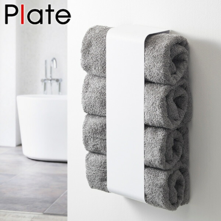 マグネットバスタオルホルダー プレート 山崎実業 | livingut | 詳細画像1 