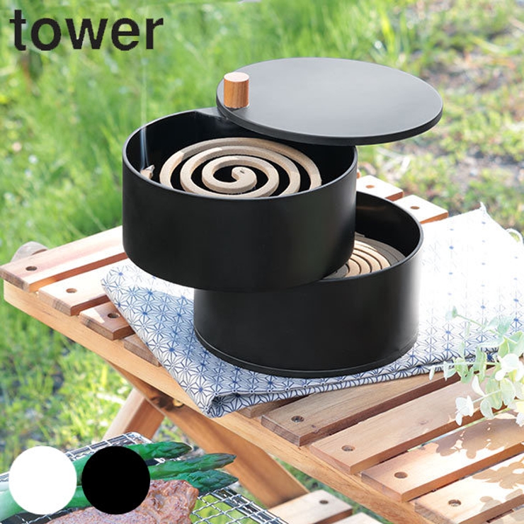 tower 収納トレー付き蚊遣り タワー | livingut | 詳細画像1 