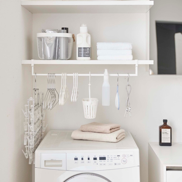 Plate 洗濯機収納 伸縮棚下収納ハンガー | livingut | 詳細画像14 