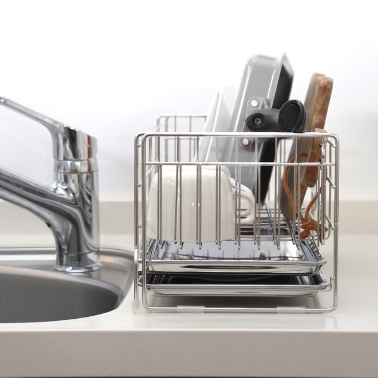 水切りラック オールステンレス広げて使える水切り シンク上 | livingut | 詳細画像12 