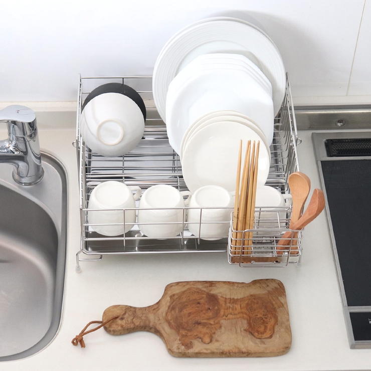水切りラック オールステンレス広げて使える水切り シンク上 | livingut | 詳細画像18 
