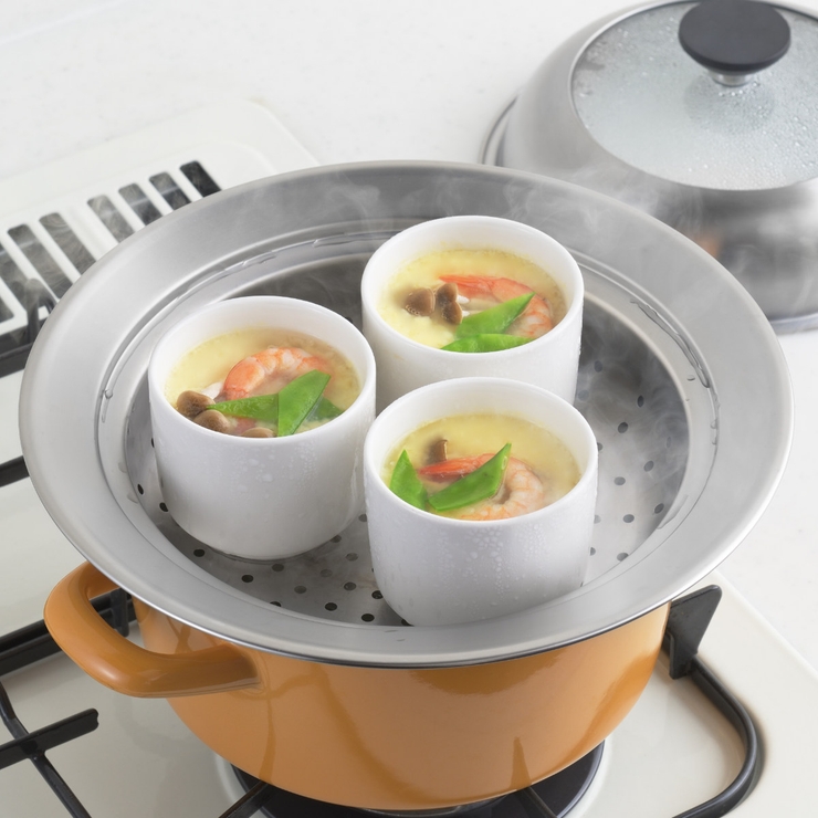 お鍋用蒸し器 20~22cm用 ガラス蓋付き[品番:KRFH0044061 お鍋用蒸し器 20~22cm用 ガラス蓋付き[品番:KRFH0044061