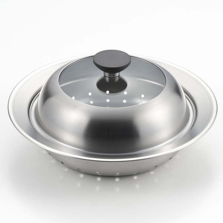 お鍋用蒸し器 20～22cm用 ガラス蓋付き[品番：KRFH0044061]｜livingut