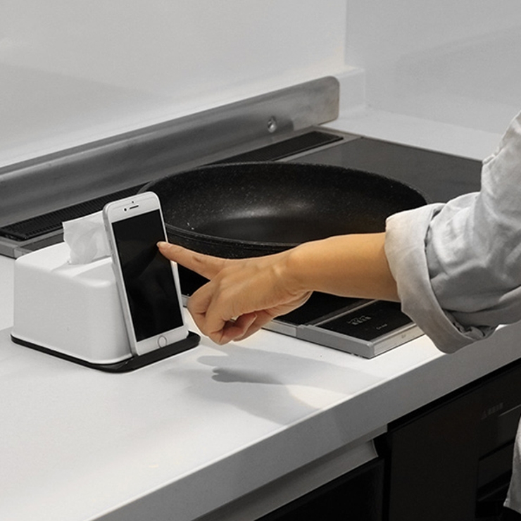 ティッシュケース ハーフティッシュボックス スマホスタンド | livingut | 詳細画像10 