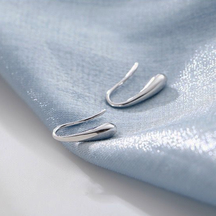 シルバー | フック型デザインピアス アクセサリー アクセ | IRADOWL