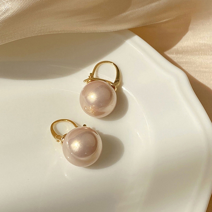 ベージュ | ピアス パール 一粒 | IRADOWL