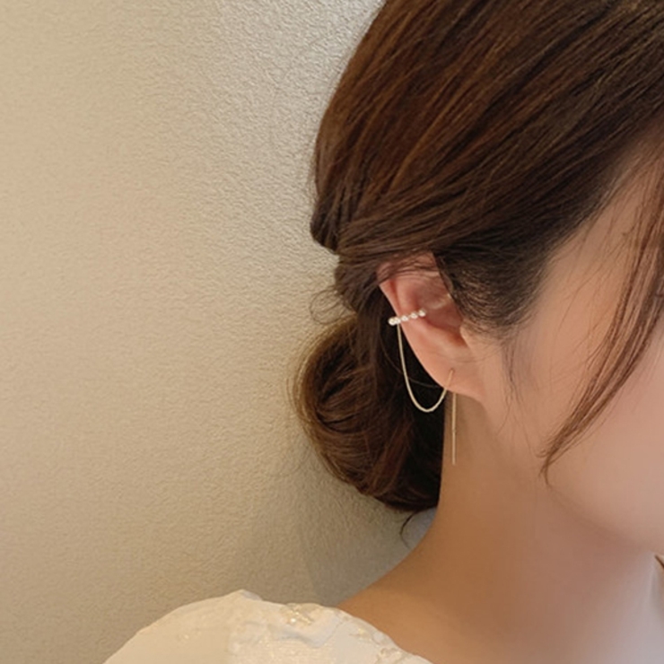 イヤカフ ピアス チェーン[品番：ZI000008392]｜IRADOWL（アイラ