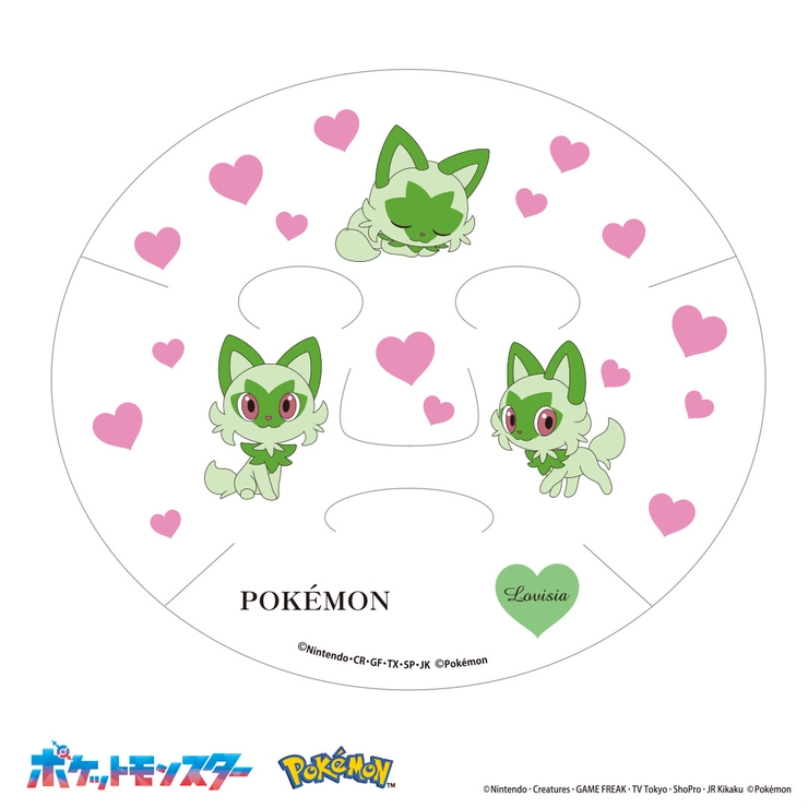02Lovisiaポケモンフェイスマスク ニャオハ | Lovisia公式ショップ | 詳細画像2 