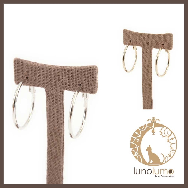 SALE 3cmフープのメタルピアス | lunolumo | 詳細画像1 