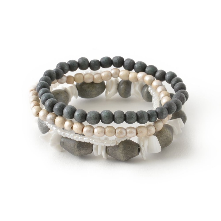 天然素材 グレーウッドの多連ブレスレット N | lunolumo | 詳細画像4 