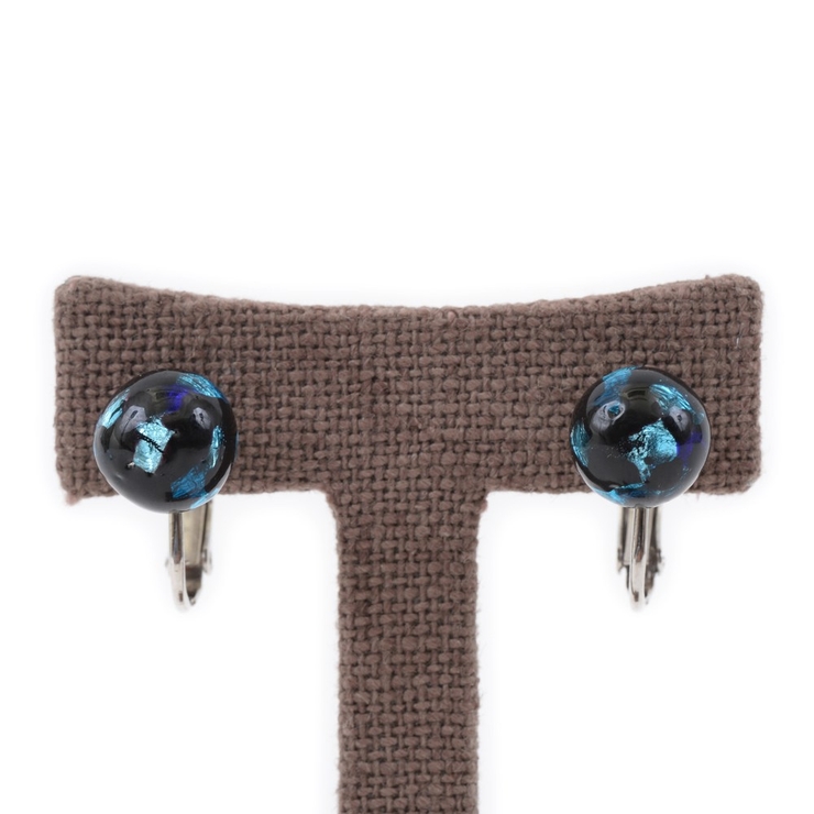 ほたる石風ガラスの10mmイヤリング | lunolumo | 詳細画像3 