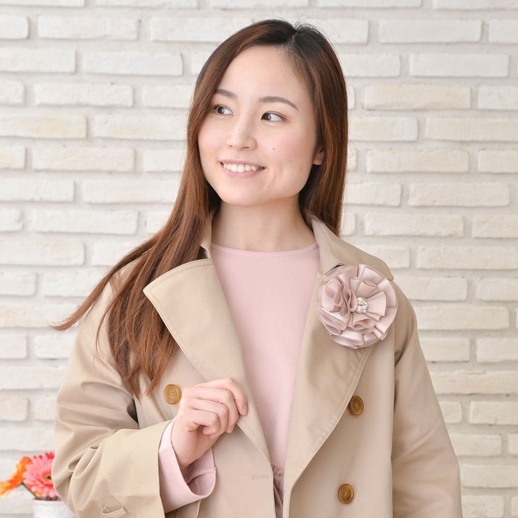 シャンパンベージュのフラワーコサージュ | lunolumo | 詳細画像2 