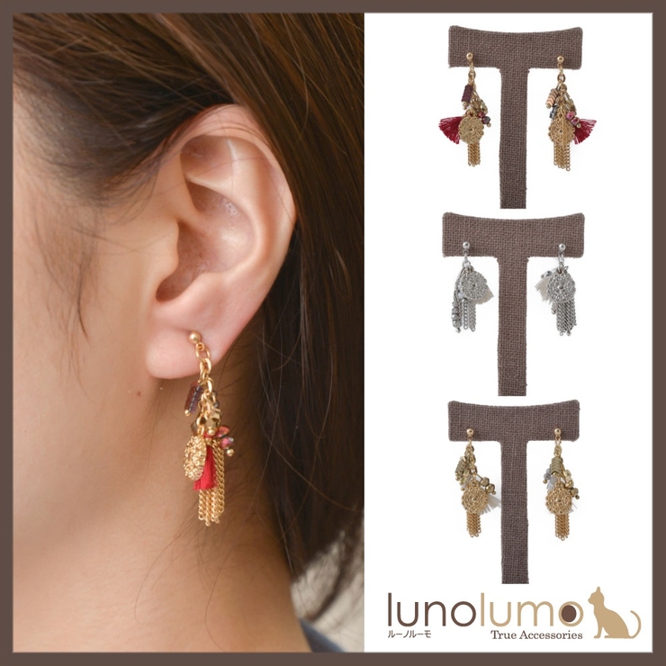 タッセルのエスニックピアス | lunolumo | 詳細画像1 
