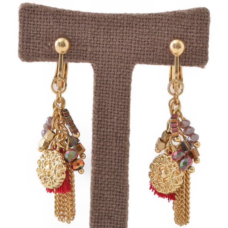 タッセルのエスニックイヤリング | lunolumo | 詳細画像5 