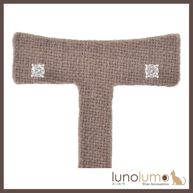 キュービックジルコニアのスタッドピアス | lunolumo | 詳細画像1 