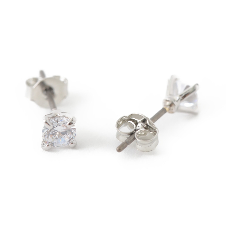 キュービックジルコニアのスタッドピアス | lunolumo | 詳細画像3 