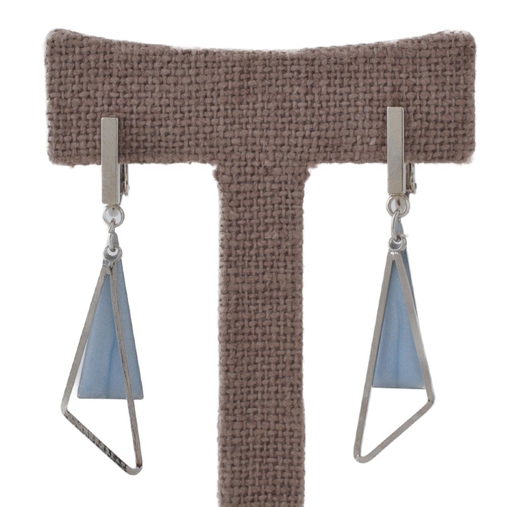 SALE サンカクデザインのマーブルカラーイヤリング | lunolumo | 詳細画像5 