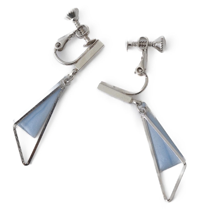 SALE サンカクデザインのマーブルカラーイヤリング | lunolumo | 詳細画像6 