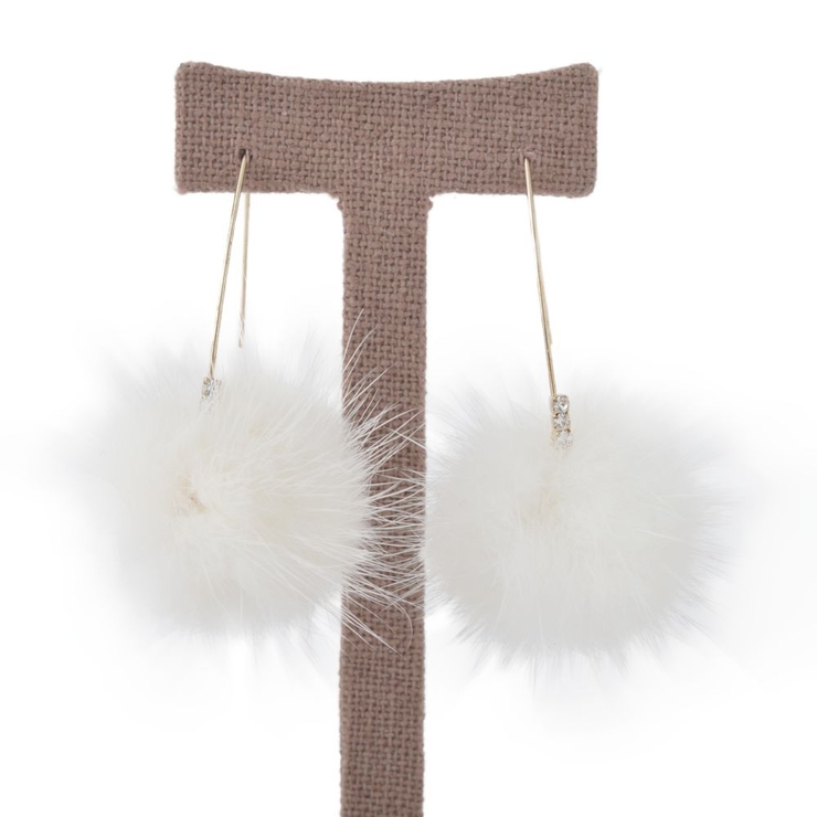 ミンクファーのフックピアス | lunolumo | 詳細画像3 