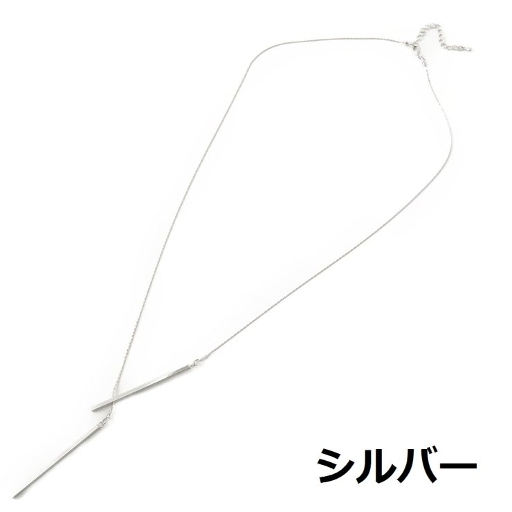 メタルバーのY字ロングネックレス N | lunolumo | 詳細画像3 