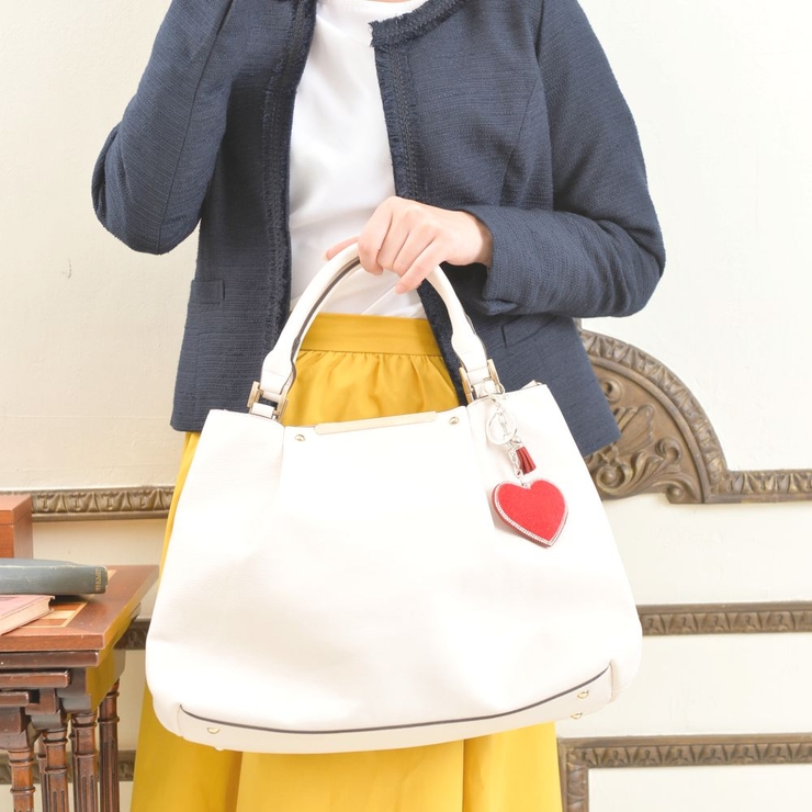 ハートモチーフ起毛デザインキーホルダー バッグチャーム チャーム N | lunolumo | 詳細画像2 