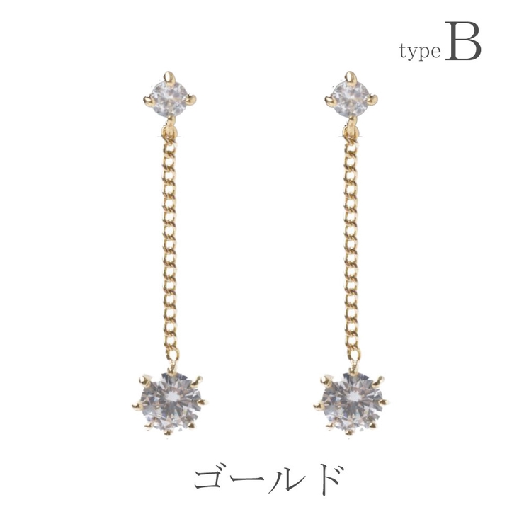 キュービックジルコニア ピアス レディース | lunolumo | 詳細画像12 