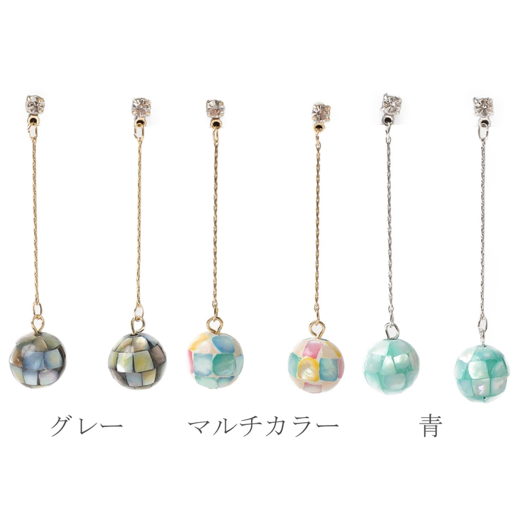 SALE ピアス シェル | lunolumo | 詳細画像2 