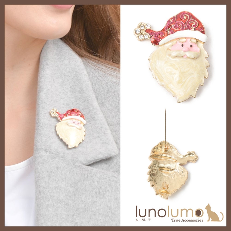 クリスマス ブローチ サンタ | lunolumo | 詳細画像1 