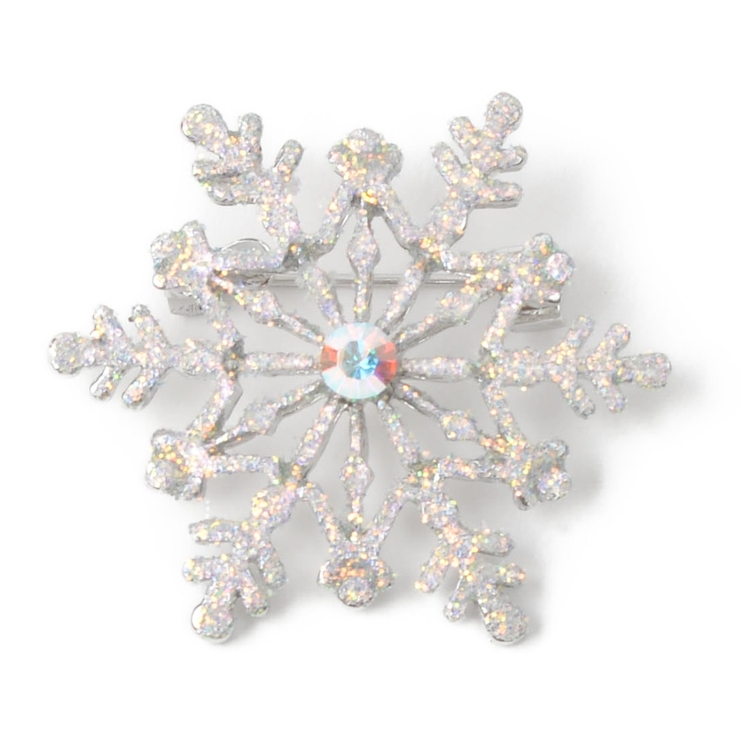 クリスマス ブローチ 雪の結晶[品番：LNLA0006063]｜lunolumo