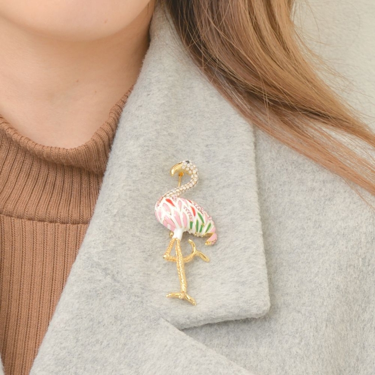 ブローチ レディース フラミンゴ | lunolumo | 詳細画像3 