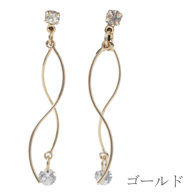 ピアス キュービックジルコニア ゴールド | lunolumo | 詳細画像6 