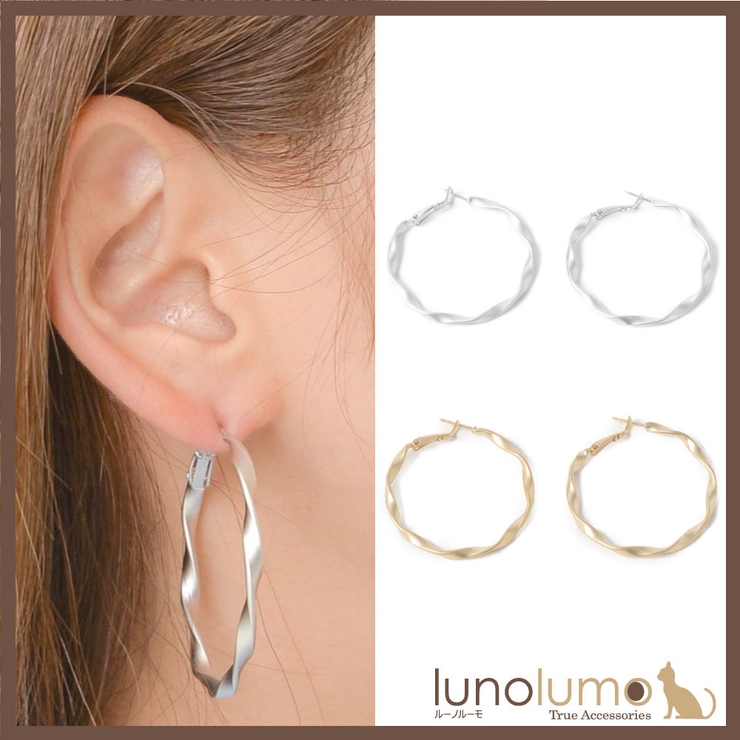 SALE フープピアス メタル | lunolumo | 詳細画像1 