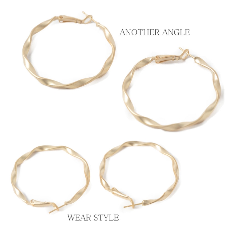 SALE フープピアス メタル | lunolumo | 詳細画像3 