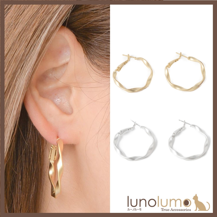 SALE フープピアス メタル | lunolumo | 詳細画像1 