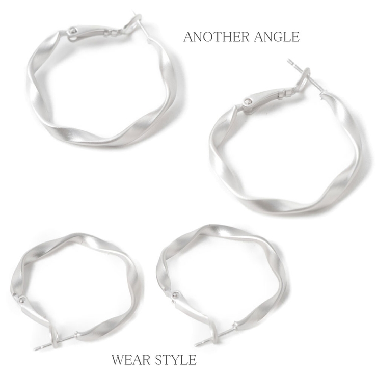 SALE フープピアス メタル | lunolumo | 詳細画像3 