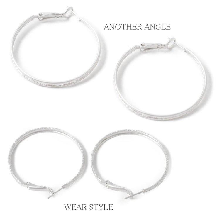 SALE フープピアス メタル | lunolumo | 詳細画像3 