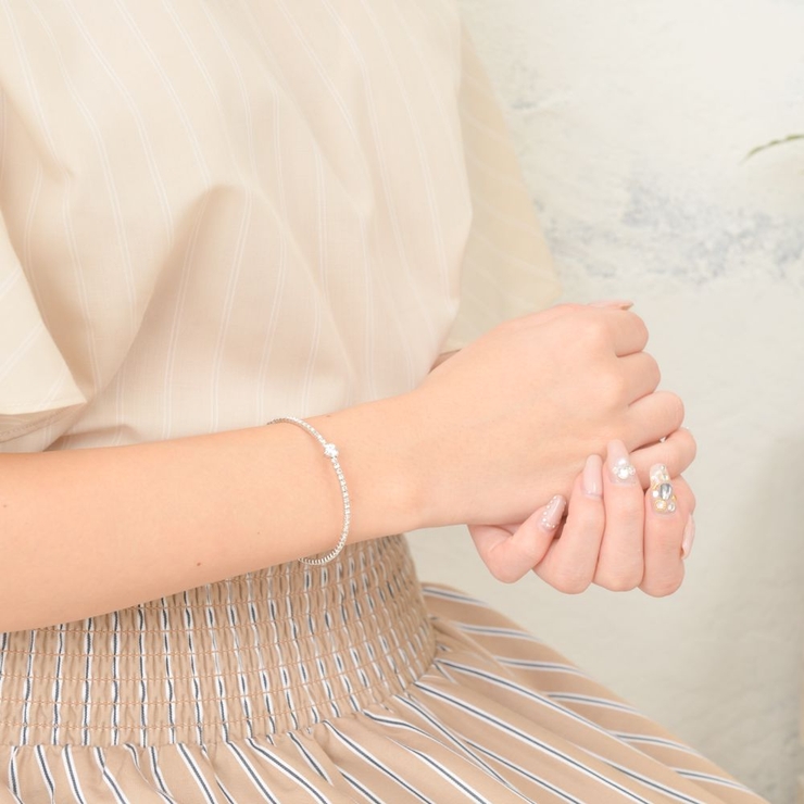 キュービックジルコニア ブレスレット コイル巻き | lunolumo | 詳細画像3 